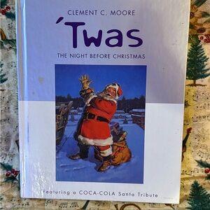 Coca Cola 'Twas the Night Before Christmas Book - Red and White